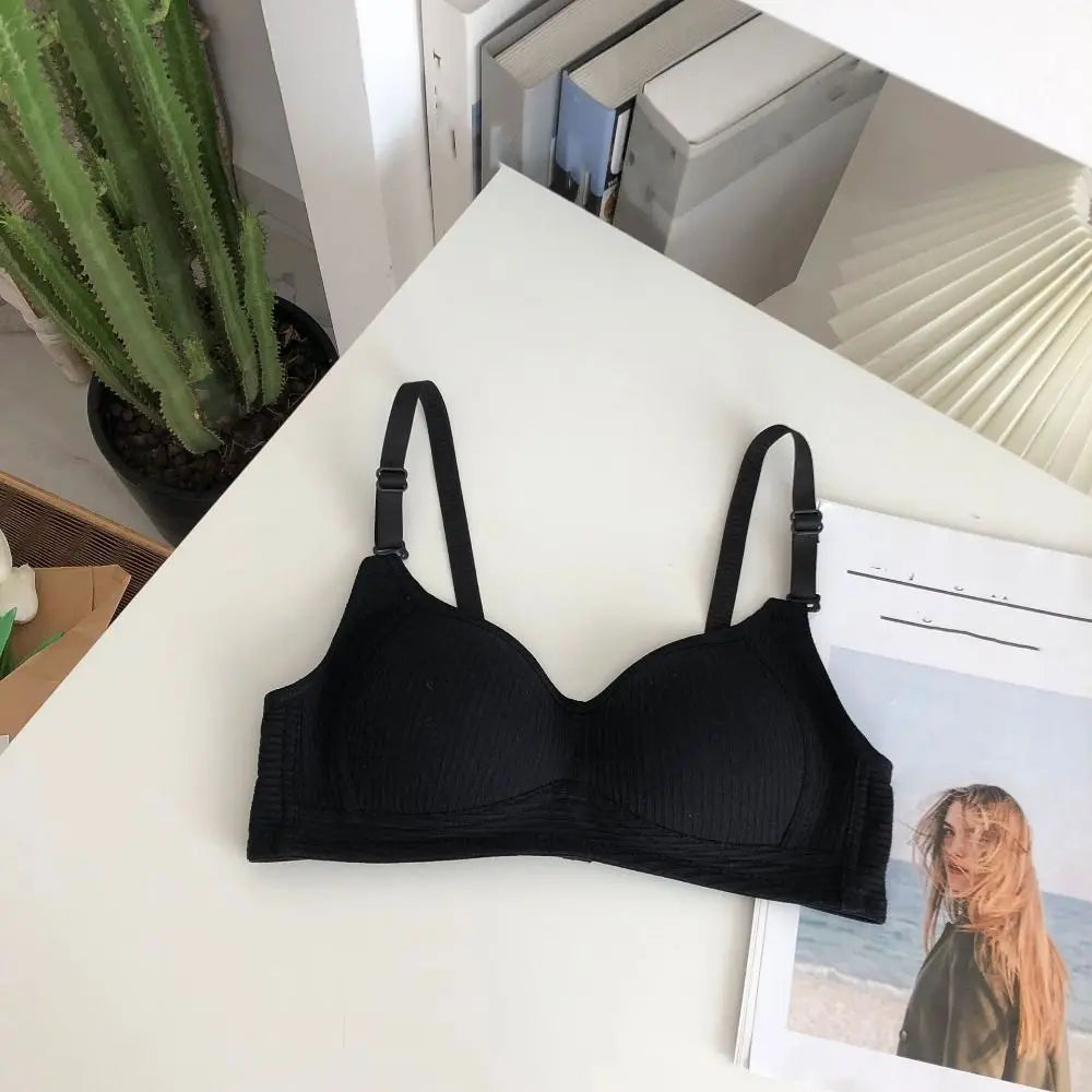 Sujetador inalámbrico ajustado para mujer, Bralettes con pechos recogidos a prueba de golpes, lencería antiflacidez, sujetador con escote en V profundo para verano