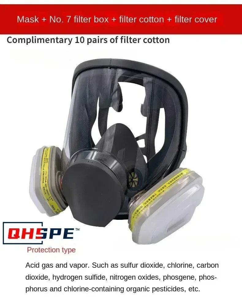 Máscara de Gas antiniebla 6800, respirador de pulverización de pintura Industrial, filtro de trabajo de seguridad, protección de formaldehÃÂdo de cara completa a prueba de polvo