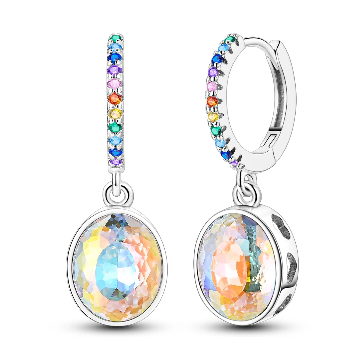 Orstarry-pendientes circulares de Plata de Ley 925 con forma de gota para mujer, aretes colgantes, joyería versátil para fiesta, regalos