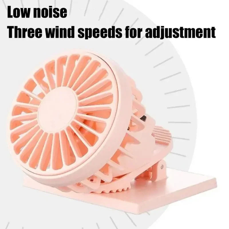 Nuevo ventilador Solar portátil con Clip para sombrero, miniventilador recargable por USB con Clip, ventilador enfriador de aire para verano, senderismo al aire libre, Camping, pesca