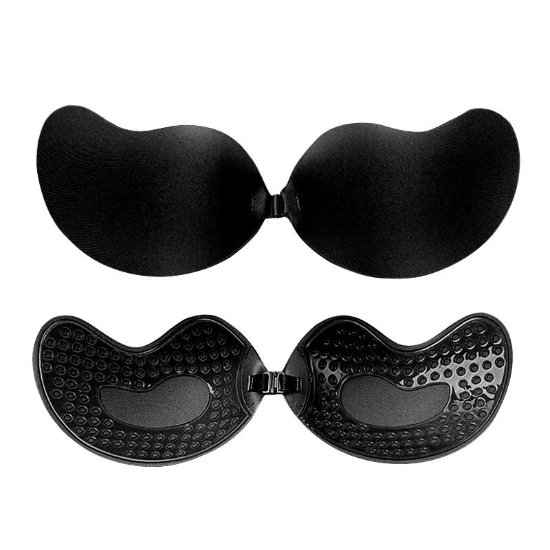Sujetador Sexy para mujer, Sujetador Invisible de realce, autoadhesivo de silicona, cierre frontal sin costuras, adhesivo, sin espalda, sin tirantes