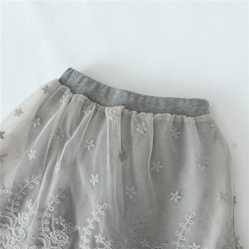 Nuevas mallas para niñas, falda de princesa de encaje, pantalones, falda ajustada para primavera y otoño, pantalones para niños de 2 a 7 años, ropa para niños
