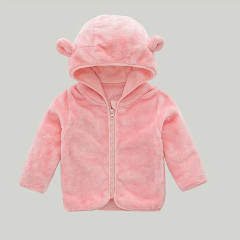 (9 meses-4 años) otoño nuevo abrigo Simple de manga larga de Color sólido para niña, ropa bonita con capucha para niños