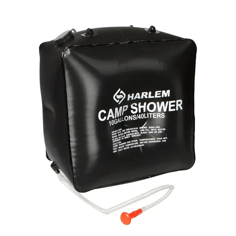 Bolsa de agua plegable de 20/40L, bolsa de ducha Solar para acampar, baño al aire libre, bolsa de ducha de agua caliente compacta, accesorios para fregar en la piscina