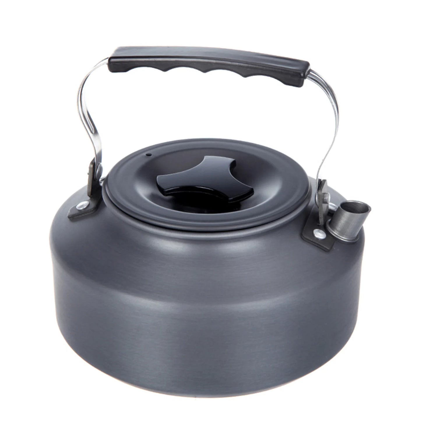 Tetera de agua portátil de 1,6l, tetera de agua, cafetera, tetera de té de aleación de aluminio para interiores, para acampar al aire libre, senderismo, Picnic