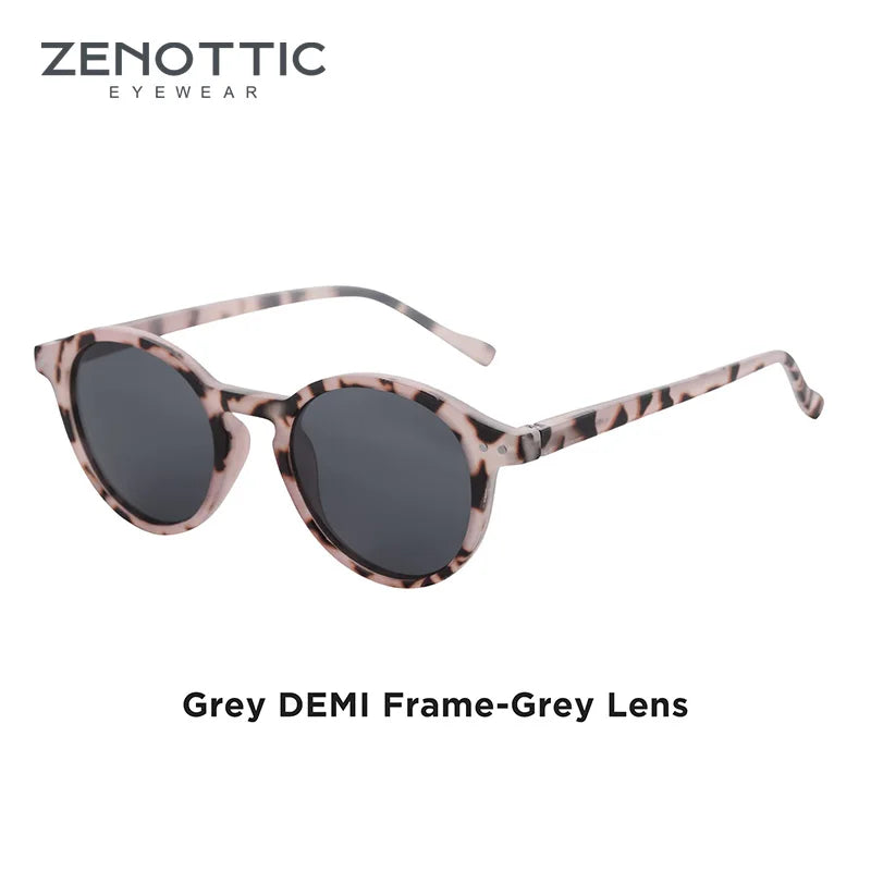 ZENOTTIC (tamaño S) gafas de sol polarizadas circulares Retro 2024 2025 hombres mujeres Vintage pequeñas gafas de sol redondas UV400 gafas de sol