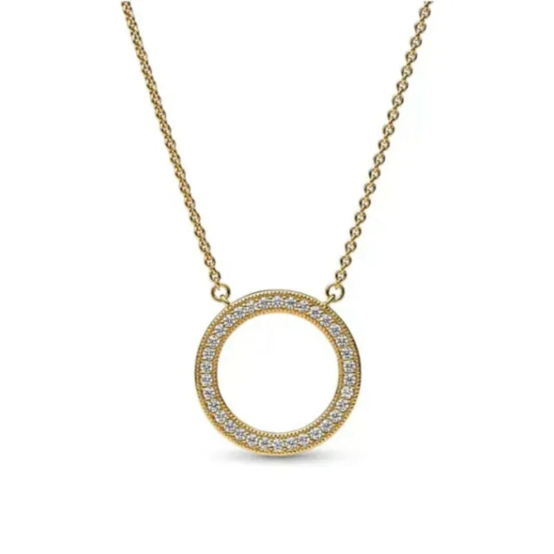 Nuevo original Plata de Ley 925 chapada brillante en forma de corazón collar pulsera mujer regalo de cumpleaños del Día de San Valentín joyería DIY