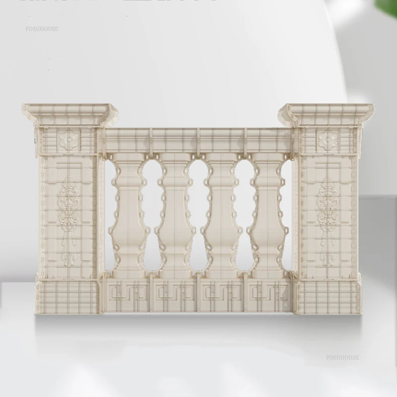 Nuevo molde de barandilla de columna romana gruesa, edificios de jardín, barandilla fundida en el lugar, columna de cemento, molde de barandilla reutilizable para balcón