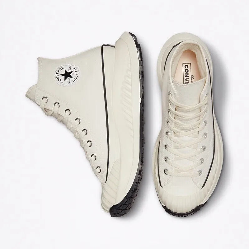 Converse zapatos para hombres y mujeres 2024 otoño suela gruesa resistente al desgaste moda cómoda ocio deportes zapatos de lona A01682