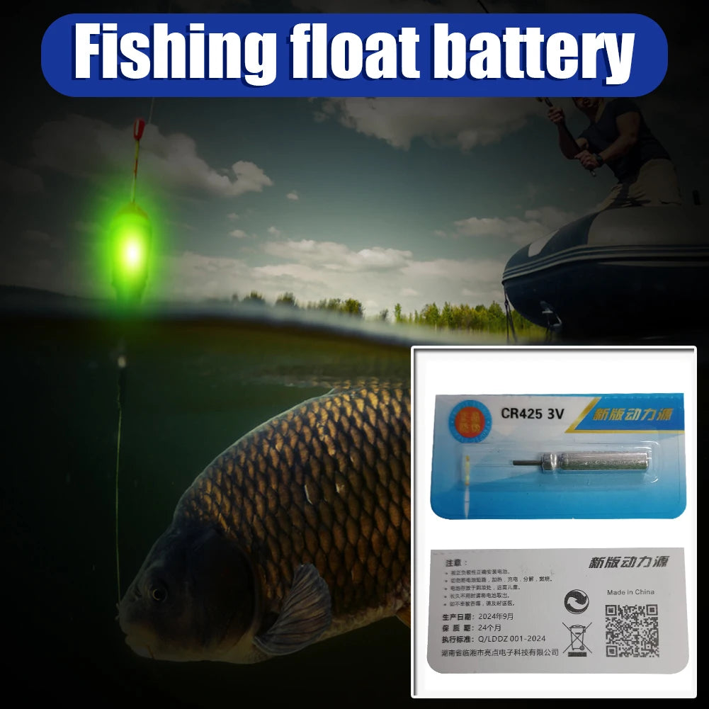 10-100 Uds flotadores de pesca baterÃÂÂa CR425 flotadores de pesca nocturna luz luminosa 3,6 V flotadores eléctricos baterÃÂÂa accesorio de pesca