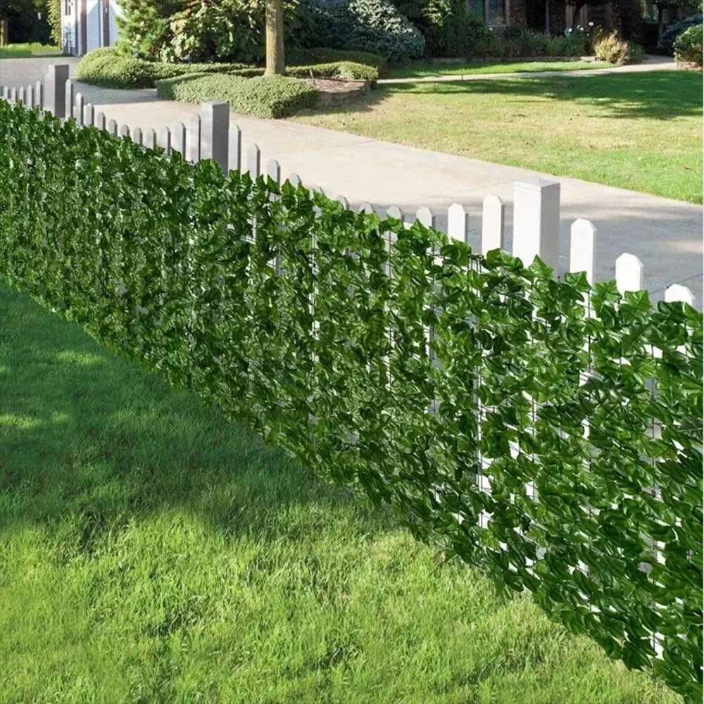 Paneles de valla de hojas verdes artificiales de 1M/3M, pantalla de valla de privacidad falsa para decoración del hogar, jardín y balcón al aire libre