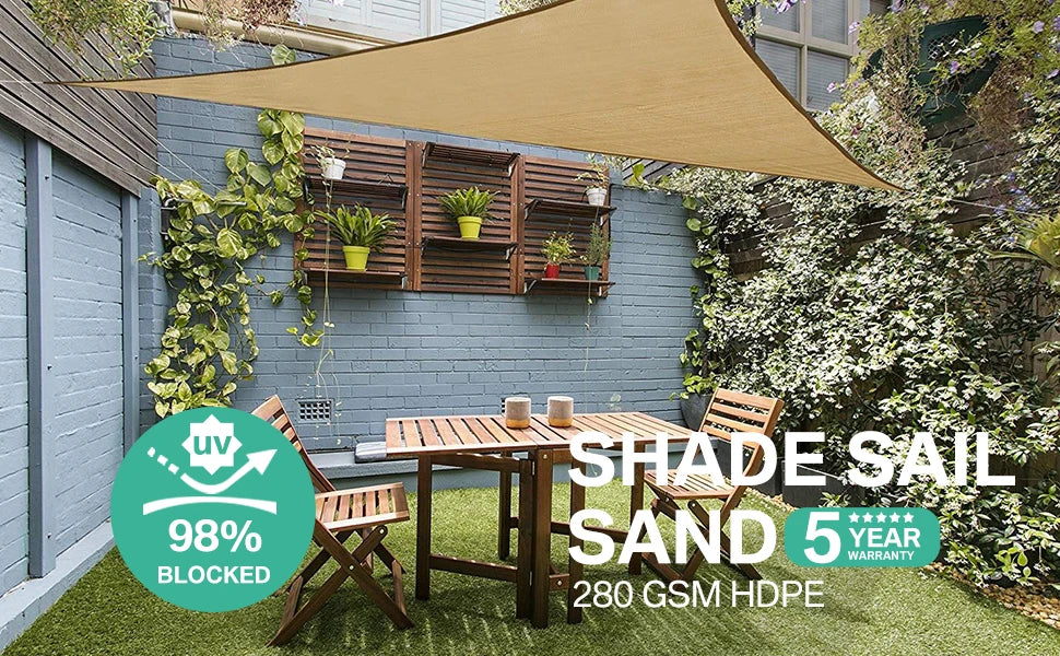 Toldo de vela impermeable triangular grande de 7M/5M/3M/2M para jardín al aire libre, toldo para Patio, tiendas de campaña, tela parasol para piscina