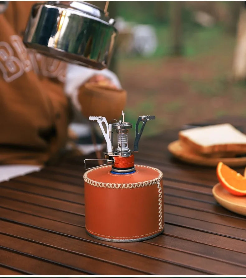 Estufa plegable para exteriores, Mini estufa de Gas de aleación ultraligera para acampar, senderismo, horno de Gas, cocina portátil para pícnic al aire libre