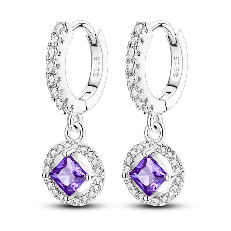 Orstarry-pendientes circulares de Plata de Ley 925 con forma de gota para mujer, aretes colgantes, joyería versátil para fiesta, regalos