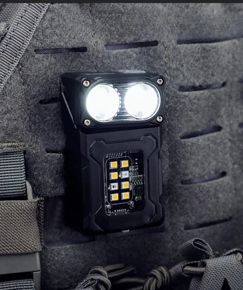 Luz de trabajo al aire libre Mini imán portátil LED USB recargable luz de Camping con mochila correa Clip herramientas de senderismo