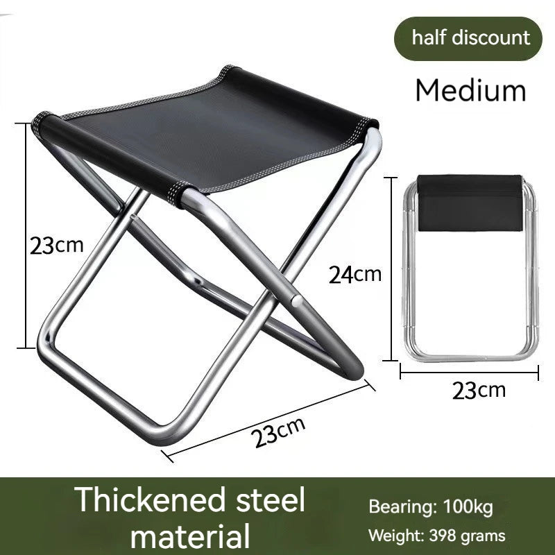 Silla de viaje al aire libre, taburete plegable portátil para acampar, Picnic, taburete plegable para pies, pesca, senderismo, playa, silla ultraligera, herramientas