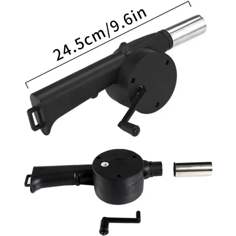 Ventilador de barbacoa para acampar, soplador portátil manual, soplador eficiente para hacer fuego, soplador de combustión de carbón, herramientas para barbacoa y Picnic