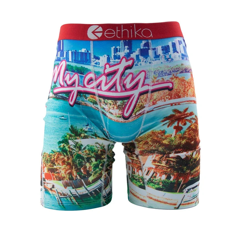 ETHIKA, 1 Uds., ropa interior para hombre, Boxershorts sexis, bañadores transpirables para hombre, calzoncillos de talla grande S-3XL para hombre, calzoncillos de natación, Boxers para hombre