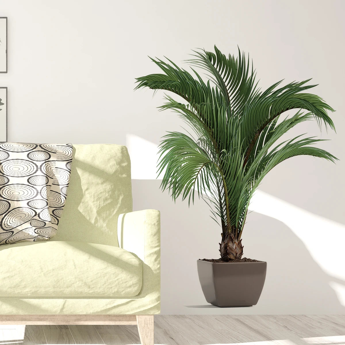Simulación de plantas verdes, pegatinas artÃÂsticas de pared en maceta para dormitorio, sala de estar, decoración de oficina, calcomanÃÂa de pared