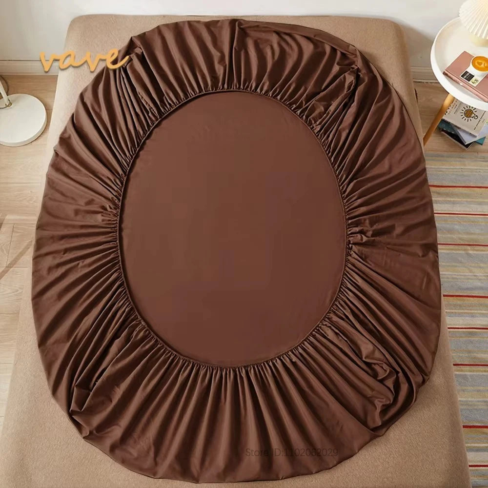 Sábana bajera de algodón de tamaño completo con bandas elásticas para camas individuales/dobles/King/Queen, protectores de funda de colcha