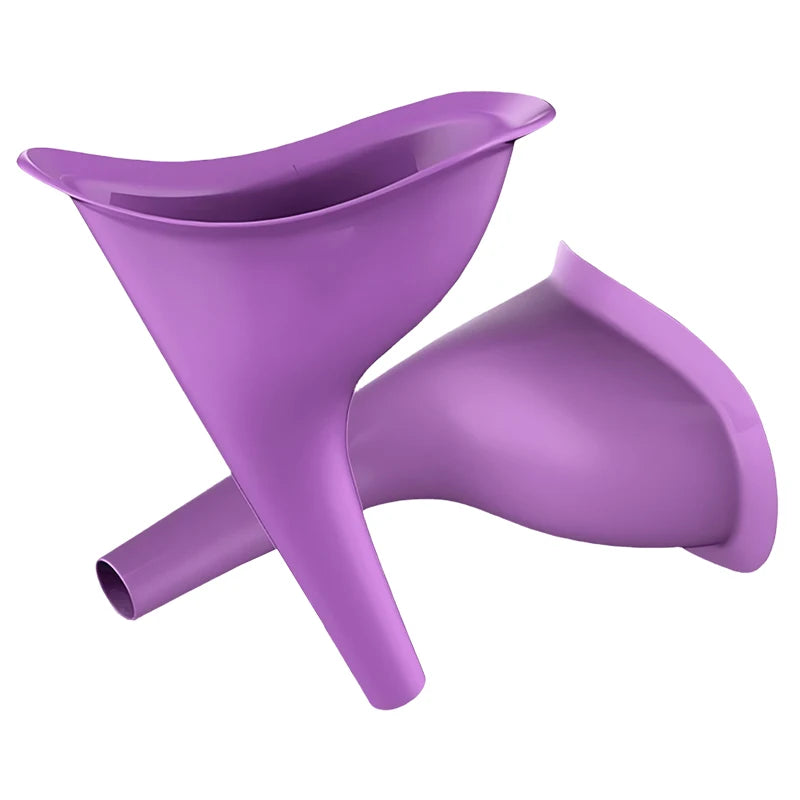 Juego de embudo de silicona reutilizable, embudo para orinar de pie de silicona rosa/morado con caja de almacenamiento de Color aleatorio, viaje, Camping, Hotel, ZYF, 1 ud.