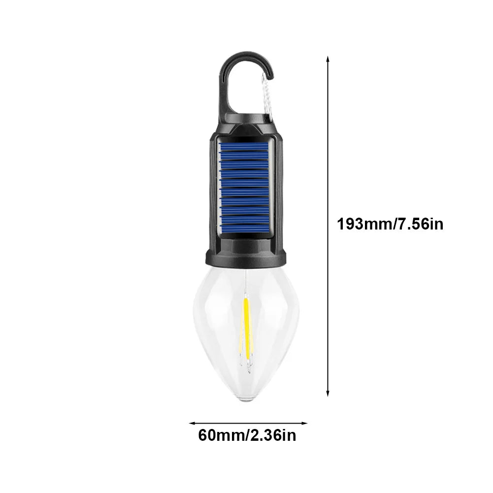 Linterna de iluminación LED con energía Solar, luz de tienda para exteriores con carga USB, impermeable, luz de ambiente para barbacoa, para acampar al aire libre, 2-5 uds.