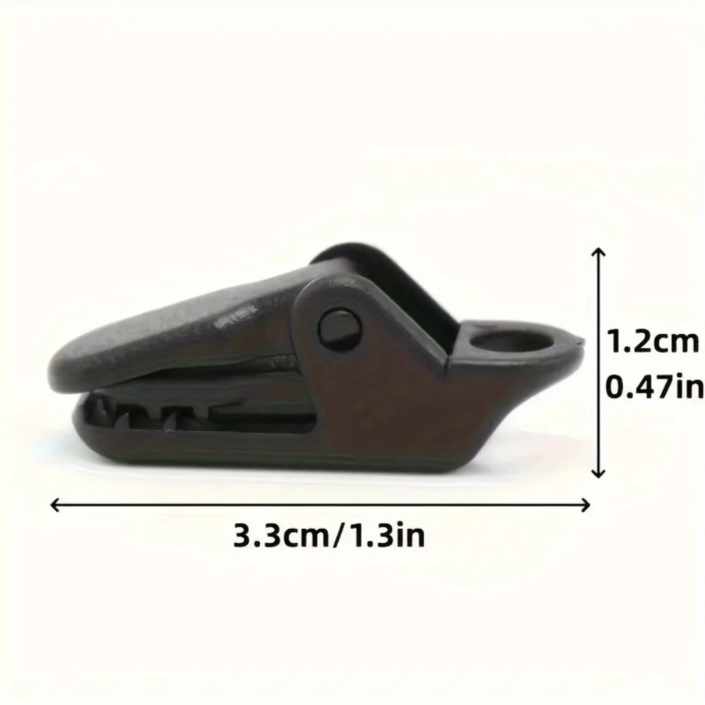 Juego de clips para toldo de tienda a prueba de viento, Material de PC duradero, pinza de abrazadera para lona de tienda de campaña para asegurar lonas y refugios, 10/20 piezas