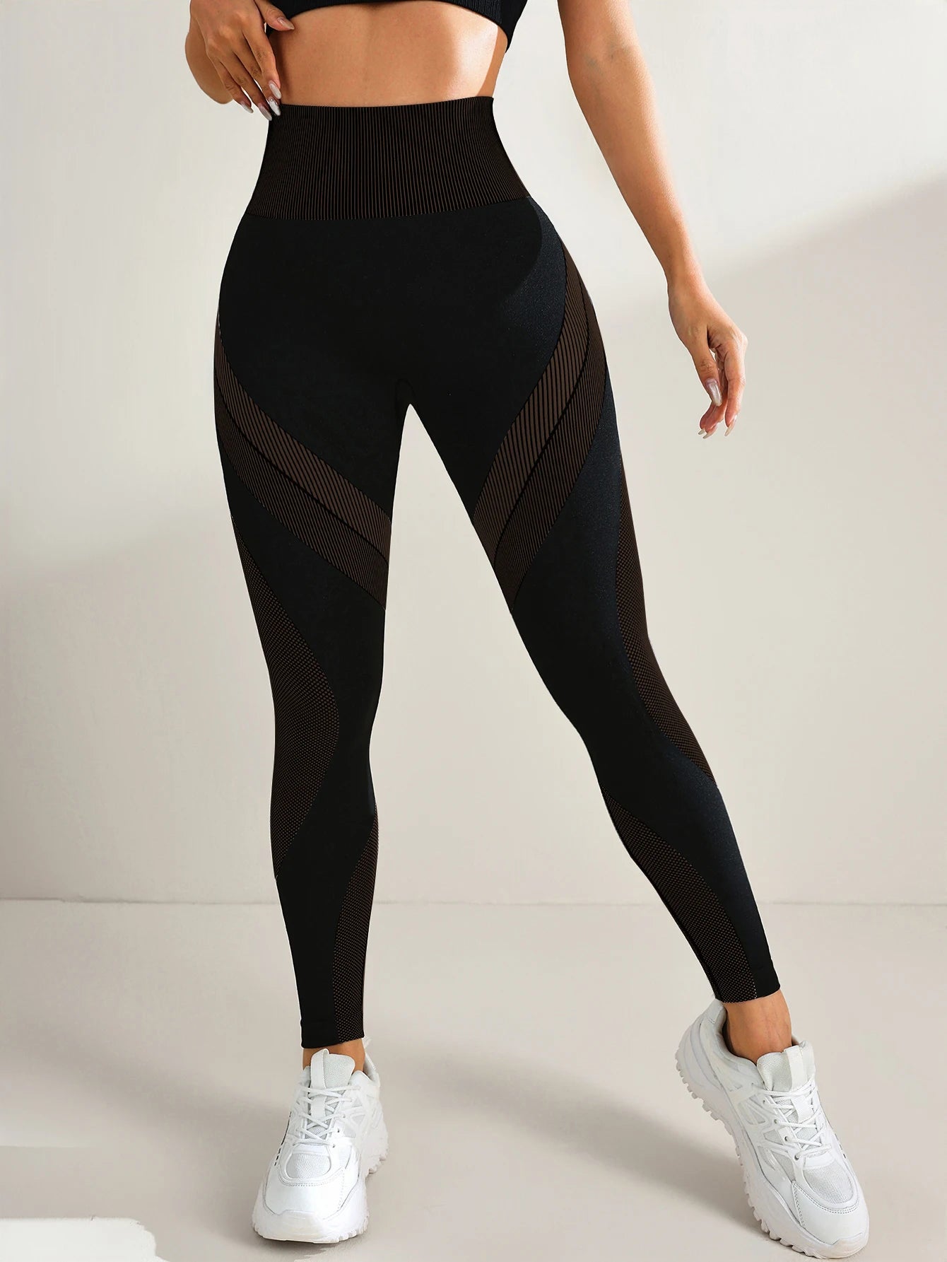 Mallas de Yoga sin costuras para mujer, pantalones de entrenamiento de gimnasio con Control de barriga, cintura alta, suaves, elásticos, transpirables, levantamiento de glúteos