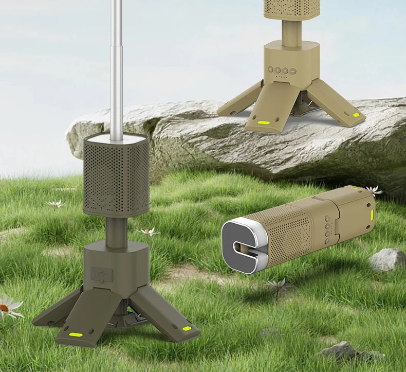 Linterna de Camping de 14000mAh, iluminación telescópica recargable, soporte magnético con altavoz, linterna LED portátil impermeable para exteriores