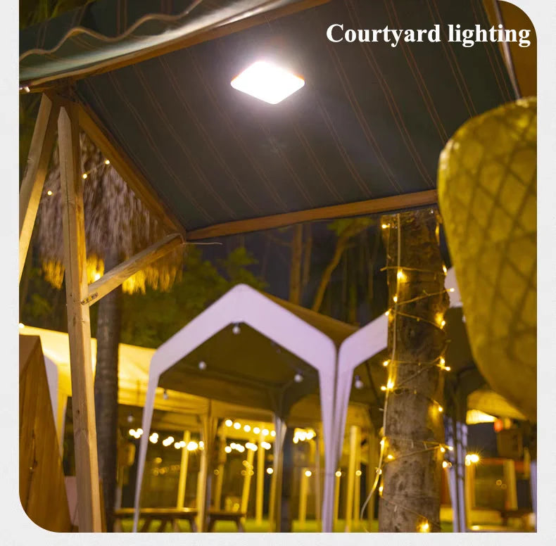 Linterna solar portátil con luces solares recargables por USB para exteriores, luz solar de emergencia para Parkside, viajes, caminatas, luces LED para acampar
