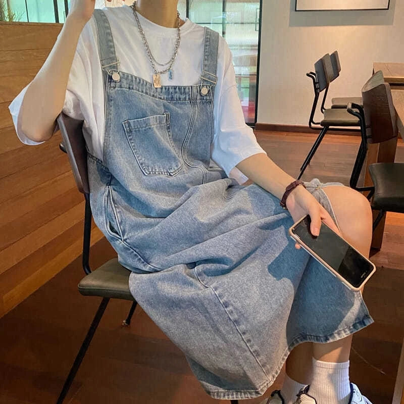Primavera Verano Denim vestido general mujeres sin mangas Jeans vestidos moda femenina sólido Slip Casual suelto Spaghetti Strap vestidos