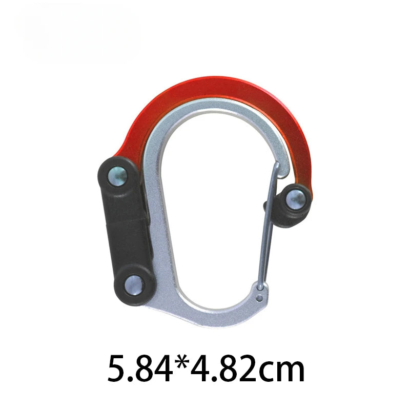 Mosquetón con Clip de engranaje híbrido multifuncional, gancho giratorio de 360 grados, hebilla fuerte, mochila de viaje para acampar, senderismo, dispositivo para exteriores