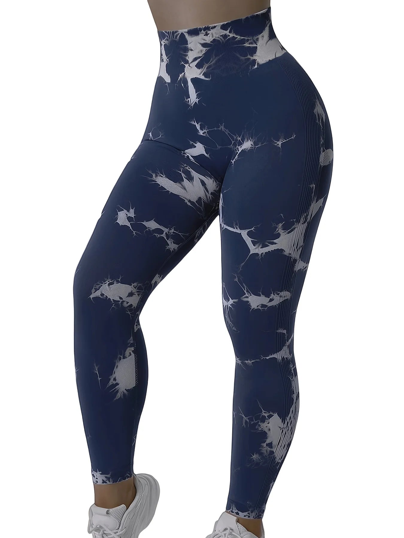 Leggings sin costuras Tie Dye para mujer, pantalones de yoga de cintura alta, medias elásticas para levantamiento de glúteos