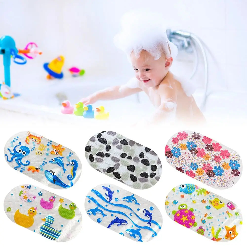 Alfombrilla de baño antideslizante de PVC con dibujos animados para niños, Alfombrilla de seguridad con ventosa para ducha, alfombrillas de bañera de masaje, almohadilla suave