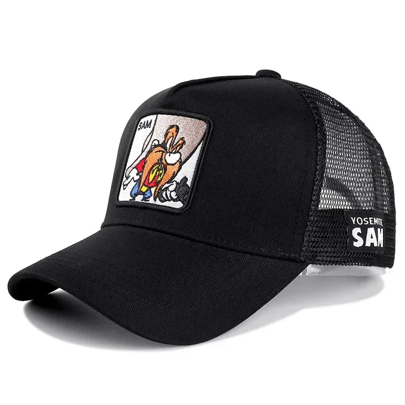 Gorra de béisbol de algodón con Cierre trasero de dibujos animados de Anime de marca de alta calidad para hombres y mujeres, gorro de malla de Hip Hop para papá, gorra de camionero, triangulación de envÃos