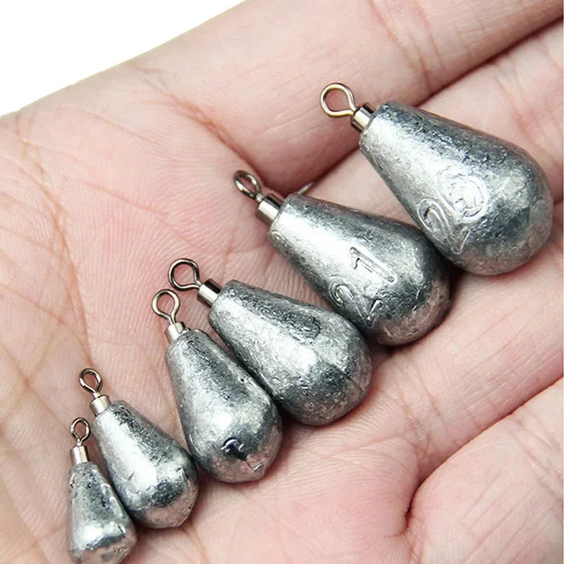 10 unids/lote, plomos de peso para pesca, 3,5g, 5g, 7g, 10g, 14g, cebo suave, accesorios para aparejos de pesca de lubina, conector de gancho de plomos de lÃnea