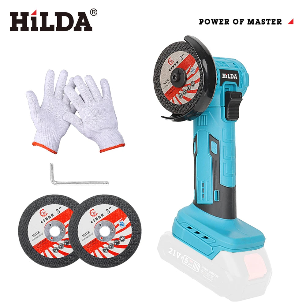 Mini amoladora angular recargable en miniatura HILDA de 12V con baterÃa, amoladora pulidora de hoja de corte para cortar diamante inalámbrico
