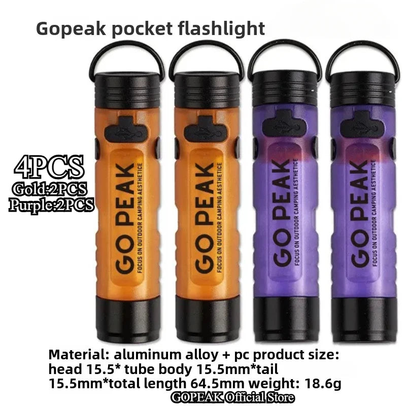 MOUNTAINHIKER-linterna LED con Clip para sombrero de bolsillo, linterna portátil recargable de larga duración con Clip, iluminación ambiental para acampar al aire libre