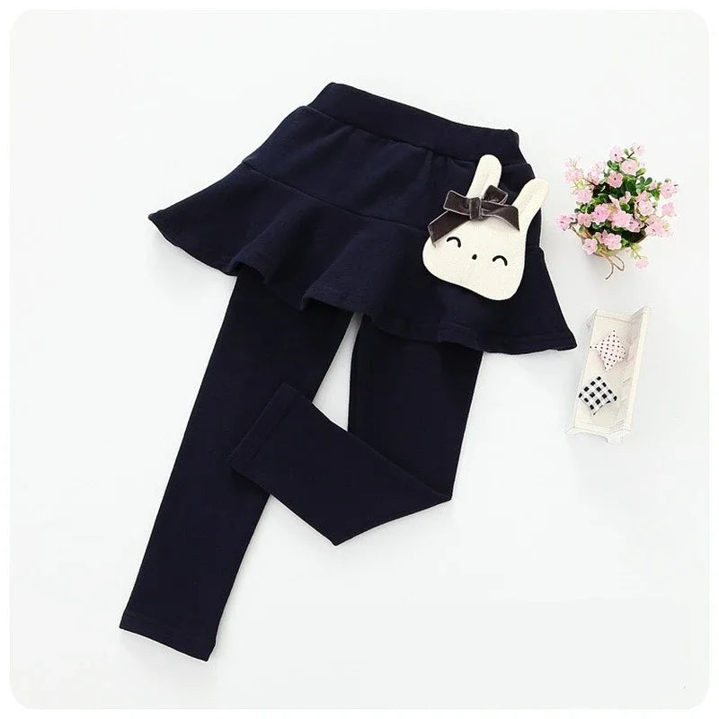 Nuevas mallas para niñas, falda de princesa de encaje, pantalones, falda ajustada para primavera y otoño, pantalones para niños de 2 a 7 años, ropa para niños