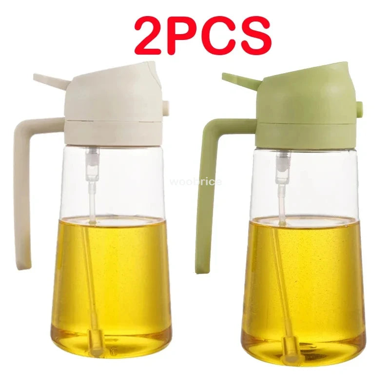 Spray 2 en 1 para botella dispensadora de aceite de oliva, diseño de mango cómodo para barbacoa, sartén de aire, horno, Camping