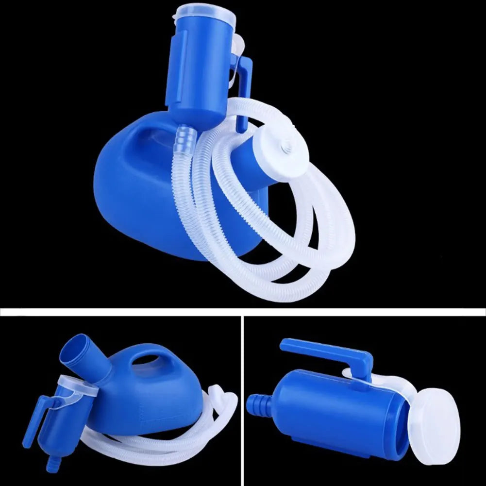 Urinario portátil de 2000ml con manguera para mujeres y hombres, extensión de 1,3/1,6 m, inodoro de tubo largo, urinario para exteriores, olla para acampar y viajar