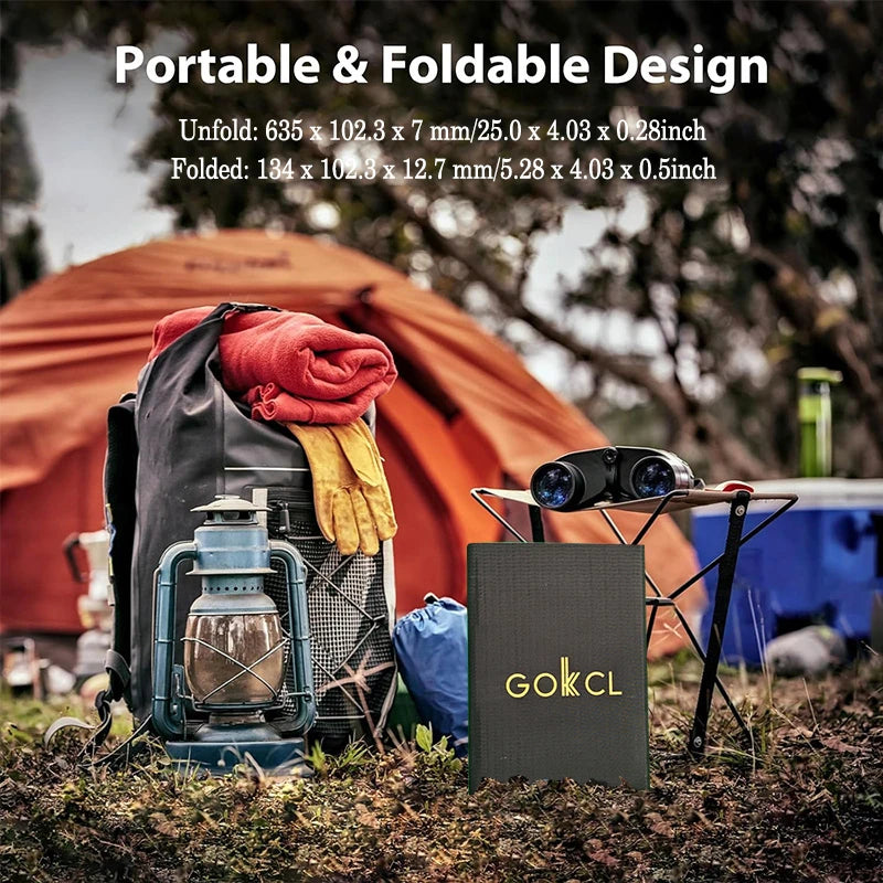 Panel Solar portátil de 14W, cargador Solar impermeable con alta eficiencia para acampar al aire libre, senderismo, viajes, fuente de alimentación de emergencia