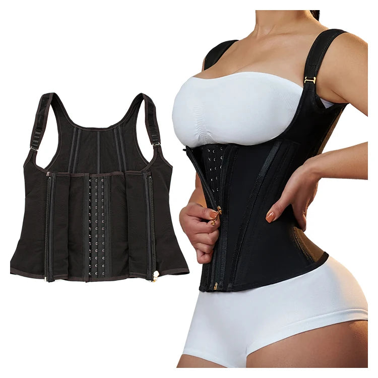 Faja de corsé colombiano para mujer, faja correctiva reductora de vientre, entrenador de cintura, carpeta de vientre adelgazante, ropa moldeadora de vaina plana