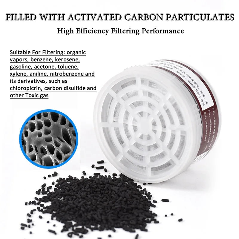 Máscara de Gas fantasma de cara completa negra creativa, respirador de goma, máscara de prevención quÃÂmica, capucha RD40 de 40mm para pintar pesticidas en aerosol