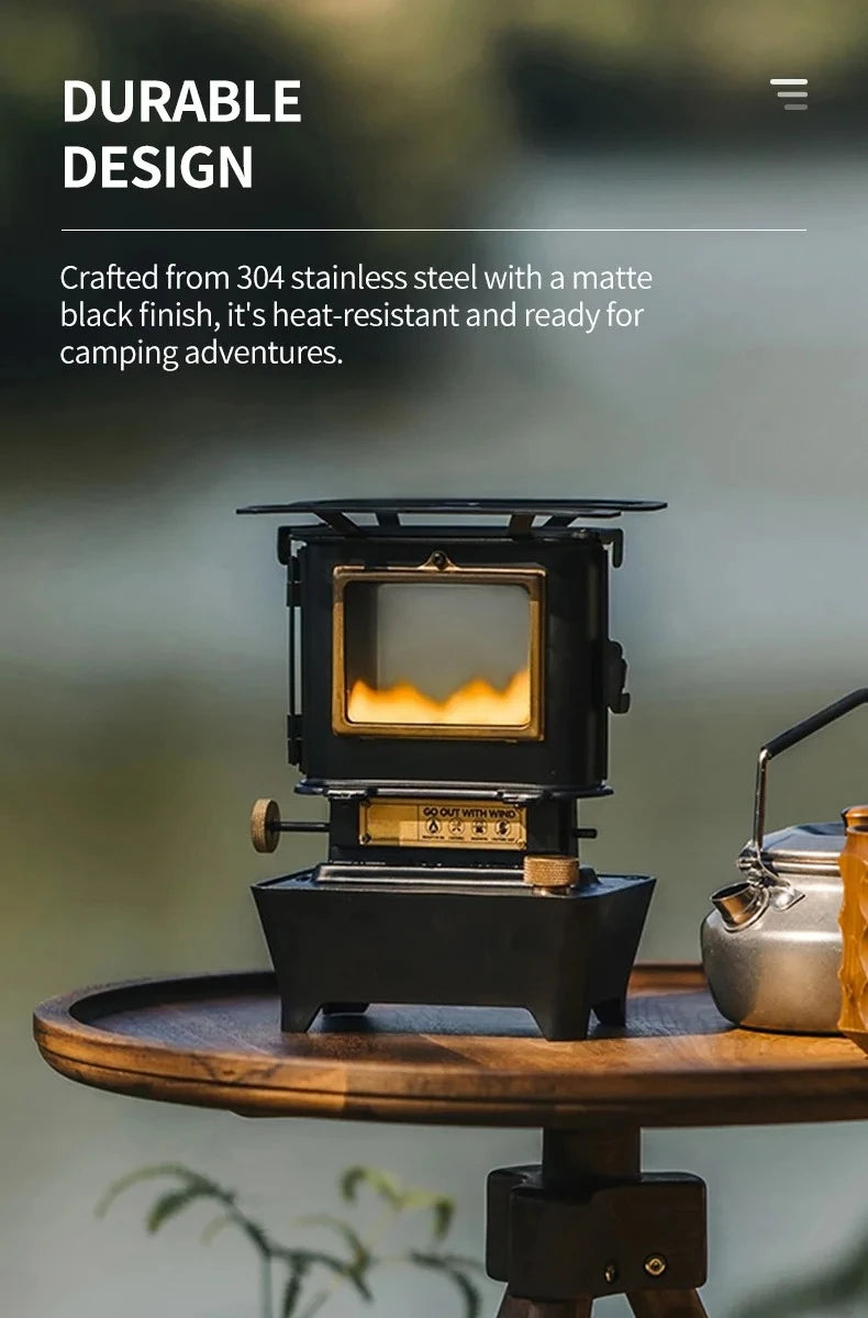 Lámpara de aceite de firedancia, estufa, linterna portátil para acampar al aire libre con luces Retro de emociones, perfecta para picnic y mochilero, aventuras