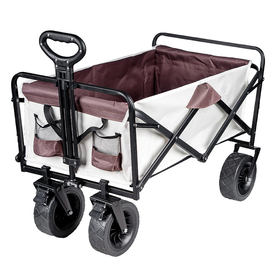 Carro de playa plegable, carro plegable de gran capacidad, carro plegable para exteriores, carrito portátil para acampar en el jardín