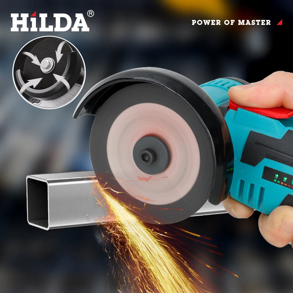 Mini amoladora angular recargable en miniatura HILDA de 12V con baterÃa, amoladora pulidora de hoja de corte para cortar diamante inalámbrico