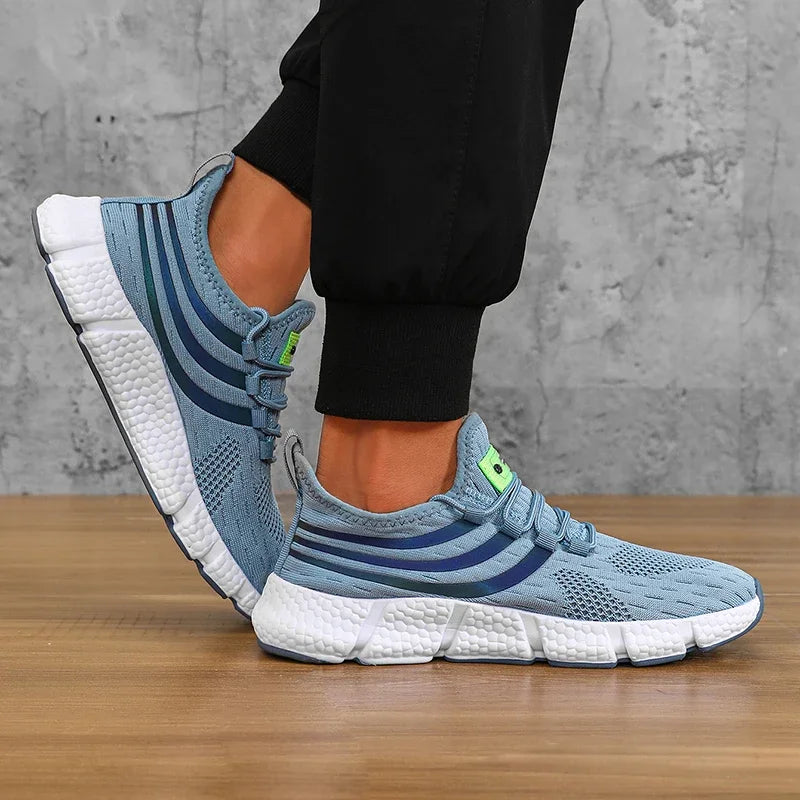 Zapatos Deportivos informales para hombre, zapatillas ligeras transpirables, antideslizantes, planas, para correr al aire libre, caminar, Tenis, calzado atlético para correr