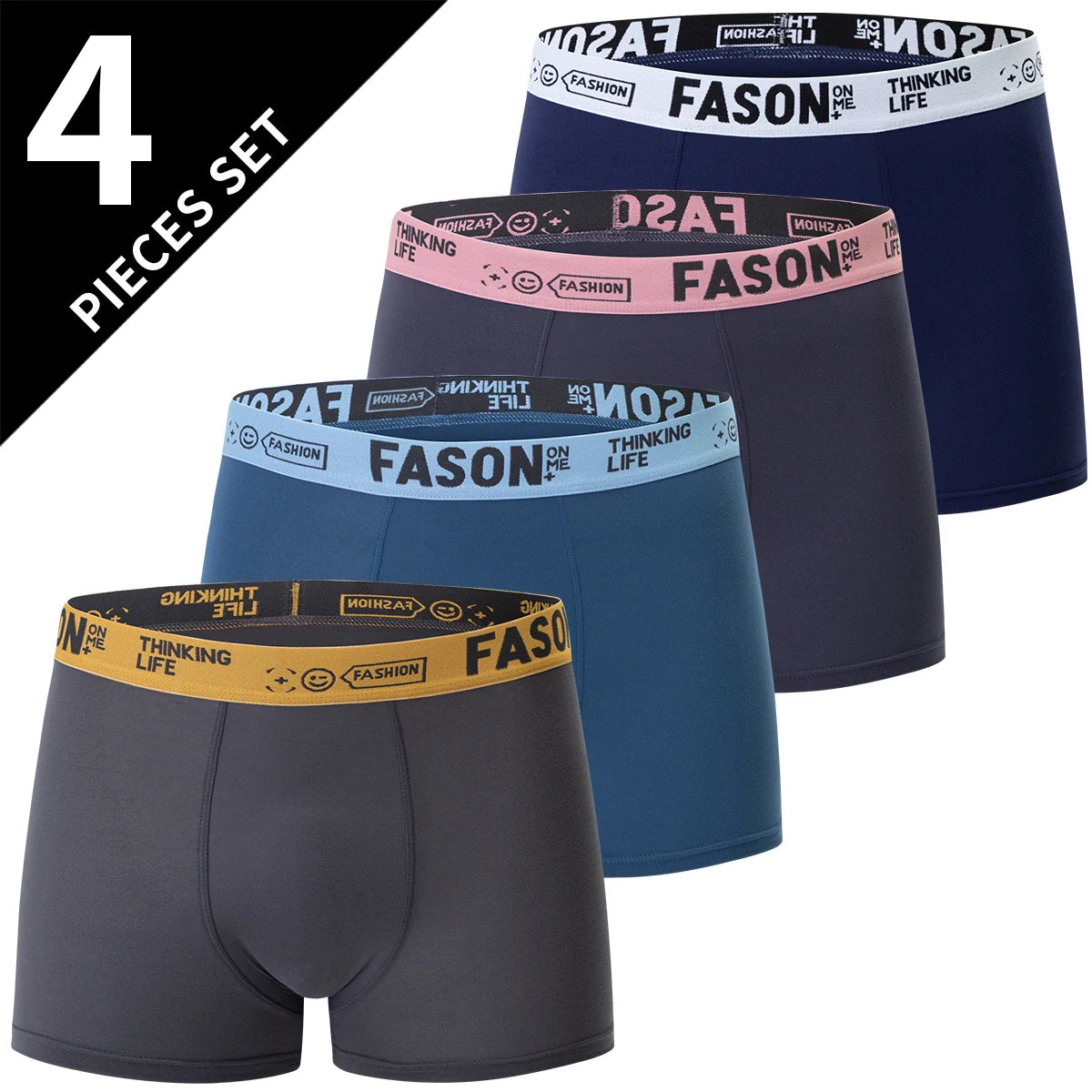 Paquete de 4/10 pantalones cortos para adolescentes y adultos, pantalones cortos sencillos de varios tamaños a la moda para padres e hijos, ropa interior cómoda para hombres, cintura elástica P