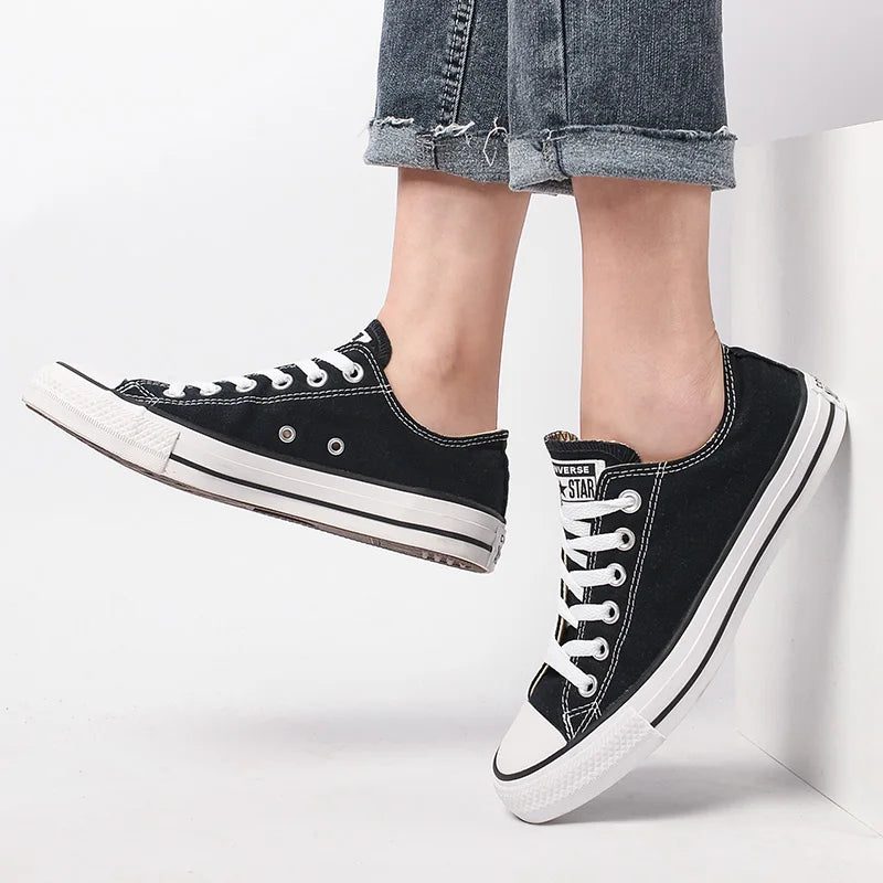 Converse zapatos de hombre zapatos de mujer 2024 invierno nueva moda todo-fósforo zapatos de lona bajos zapatos deportivos casuales 101001